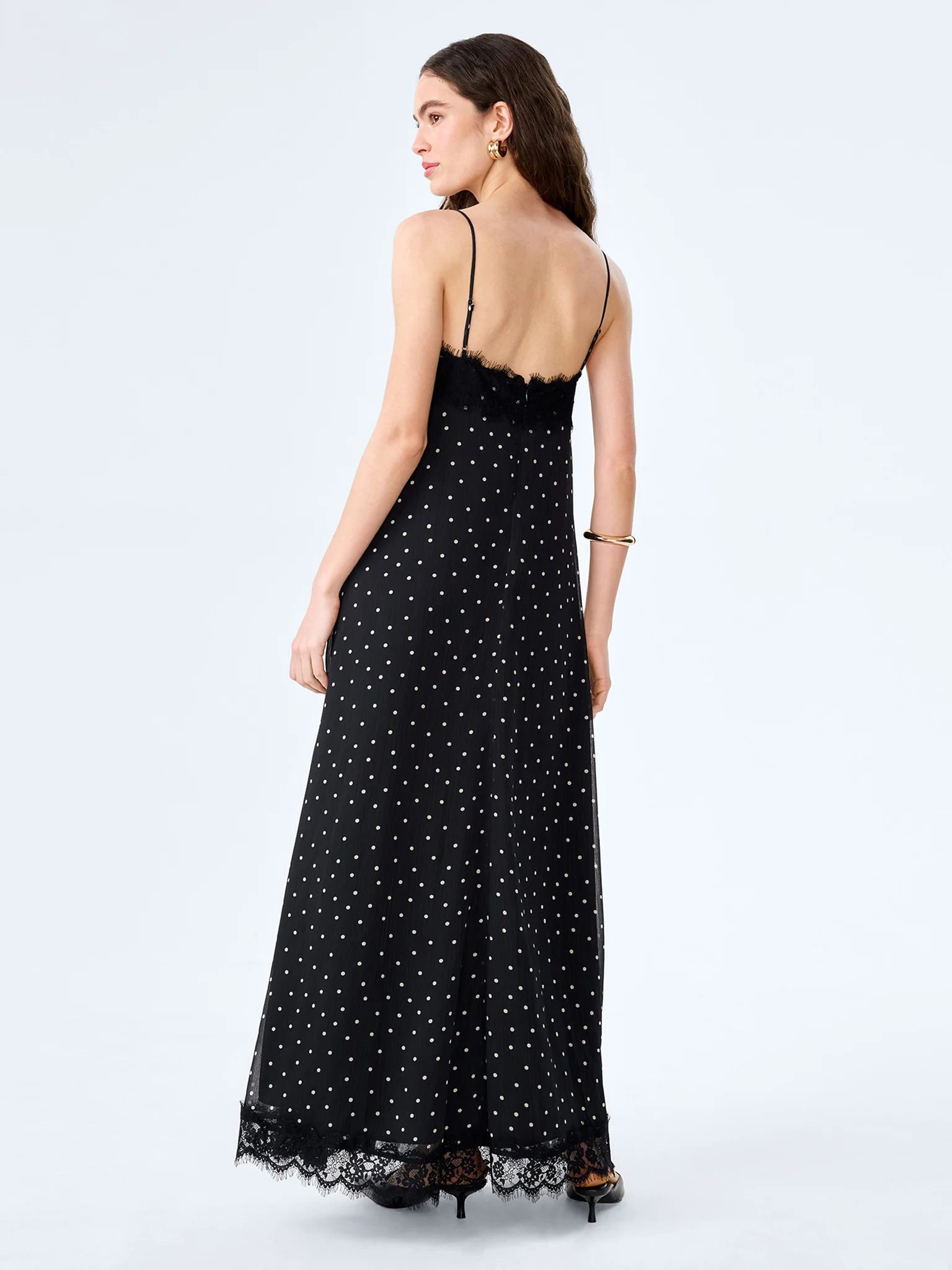 Thea Dress in Black Polka Dot - Image 4