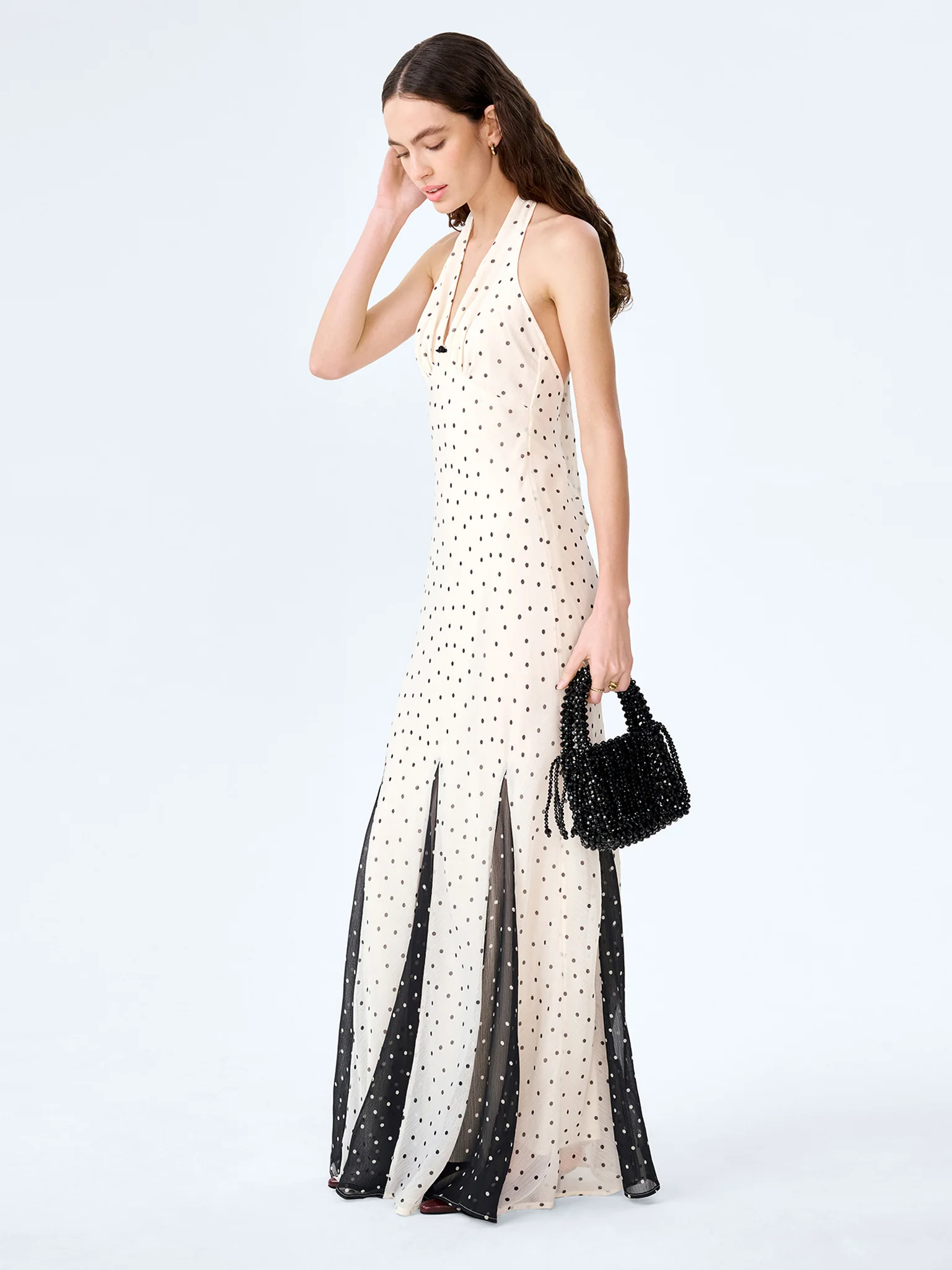 Vivi Dress in White Polka Dot - Image 2